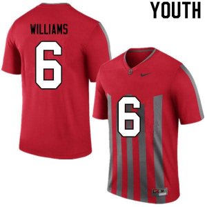 Youth Ohio State Buckeyes #6 Jameson Williams Retro Nike NCAA College Football Jersey Authentic LLF5144SN